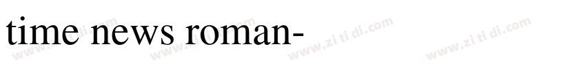 time news roman字体转换